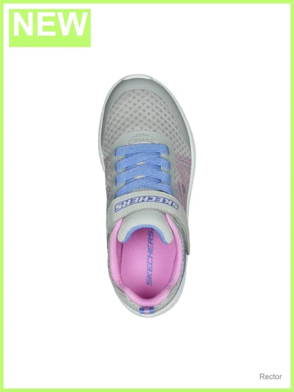 Girls Lightweight Sneakers Stretch Lace Hook & Loop Athletic Shoes